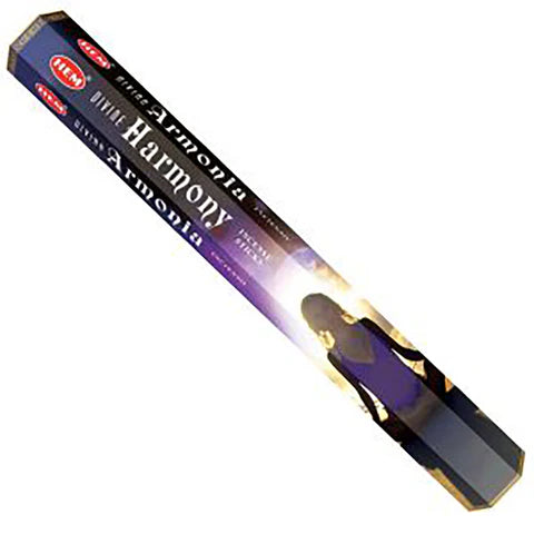 Pack of Divine Harmony incense sticks on a white background.