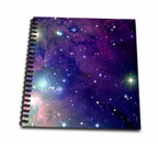 3dRose InspirationzStore Space designs - Cool outer space stars and planets dark blue design - science fiction sci-fi geek astronomy nerd - Drawing Books (db_112992)