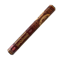 Sandalwood incense stick tube with decorative design on a white background