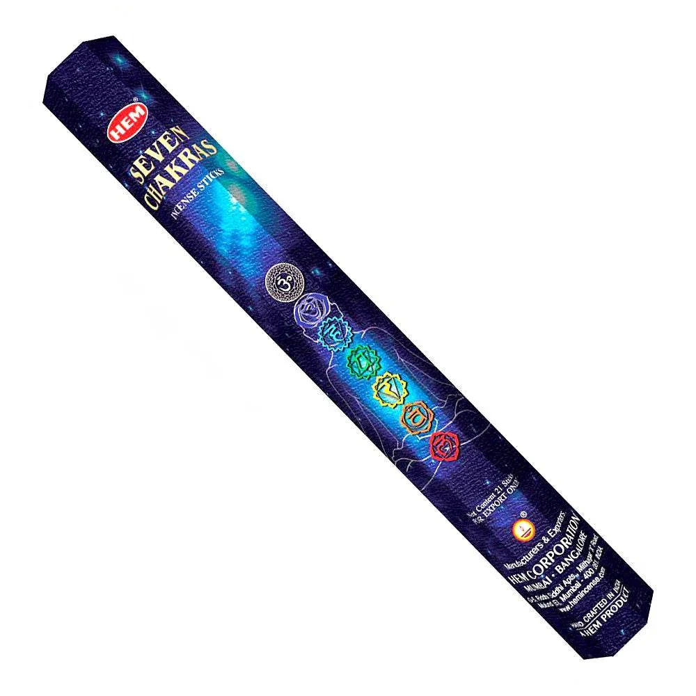 Seven Chakras Incense Sticks - 20ct
