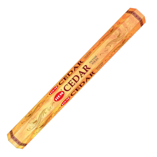 Hem Cedar incense stick box on a white background