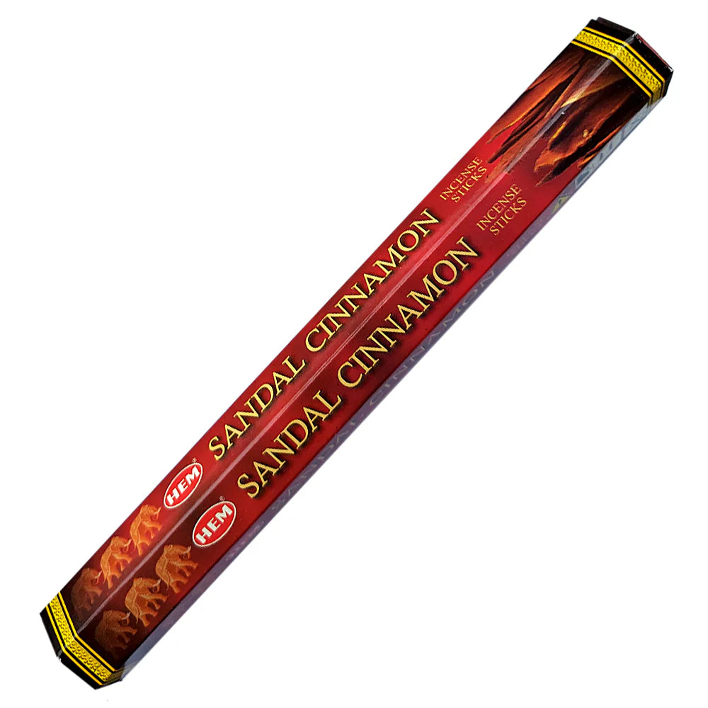 Sandal Cinnamon incense stick packaging on a white background