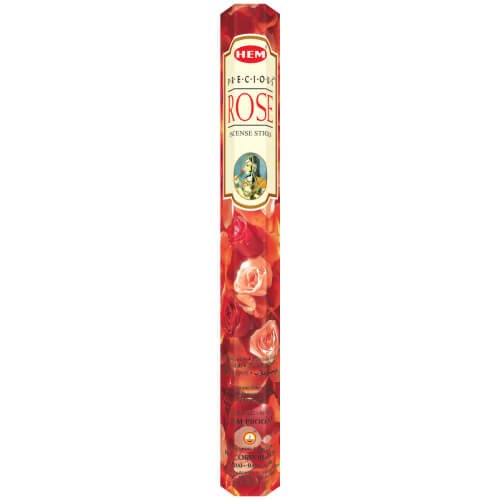 Hem Incense Stick packaging with rose design on a white background
